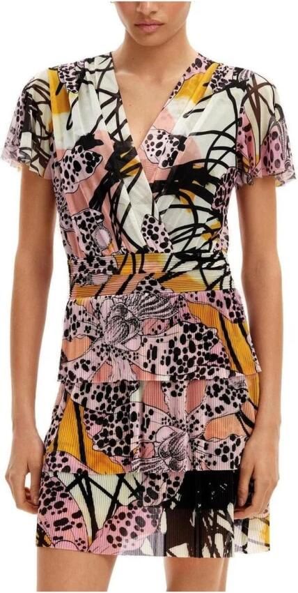 Desigual Multicolor Stijlvolle Korte Jurk voor Vrouwen Multicolor Dames - Foto 3