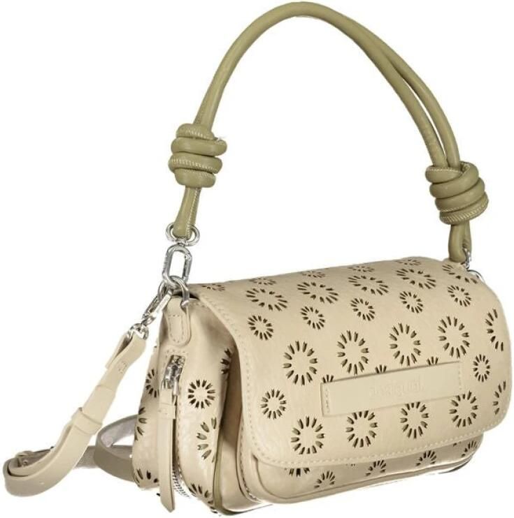 Desigual Beige Uitbreidbare Tas met Afneembaar Handvat en Verstelbare Band Beige Dames