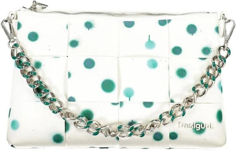 Desigual Polka Dot Handtas met Meerdere Compartimenten White Dames - Foto 3