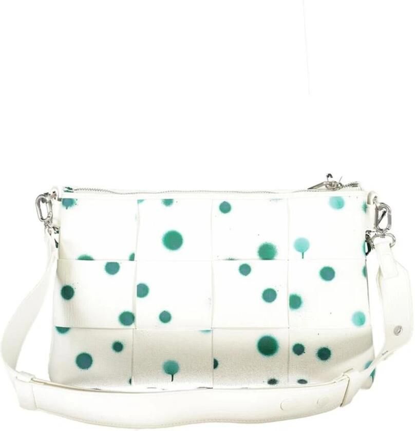 Desigual Polka Dot Handtas met Meerdere Compartimenten White Dames
