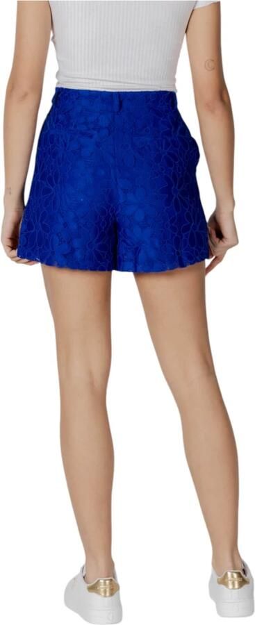Desigual Blauwe Effen Rits Shorts Lente Zomer Vrouwen Blue Dames - Foto 2
