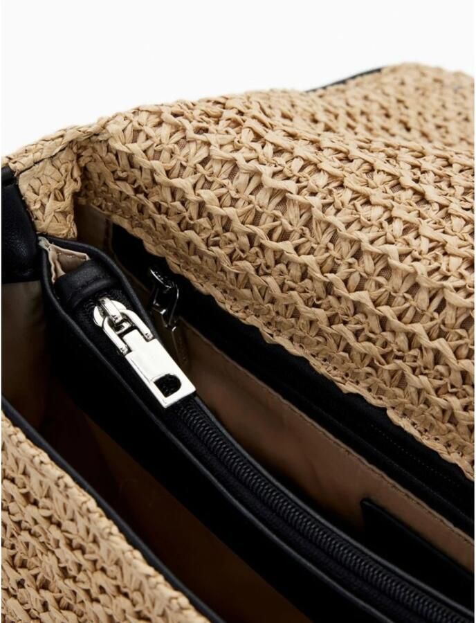 Desigual Raffia rugzak met meerdere compartimenten Beige Dames