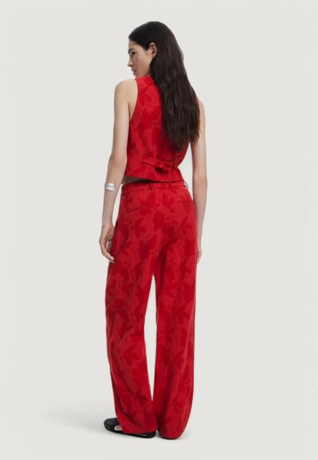 Desigual Rode Knoop Broek Lente Zomer Vrouwen Red Dames - Foto 2