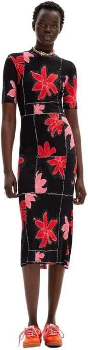 Desigual Elegante Midi Jurk voor Vrouwen Red Dames - Foto 4