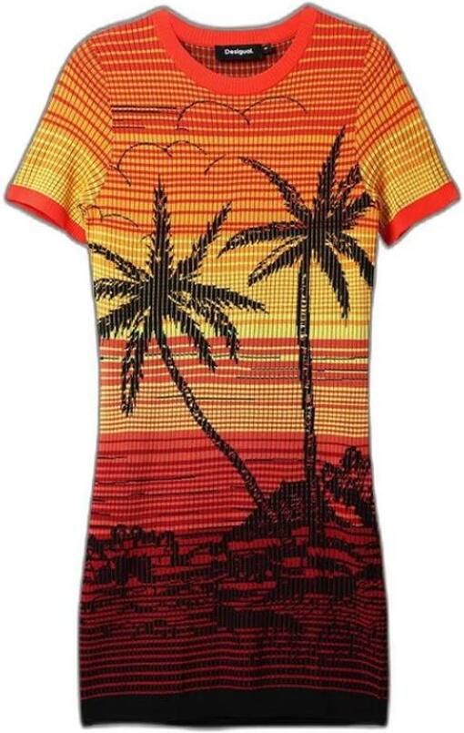 Desigual Midi Jurk Lente Zomer Collectie Multicolor Dames