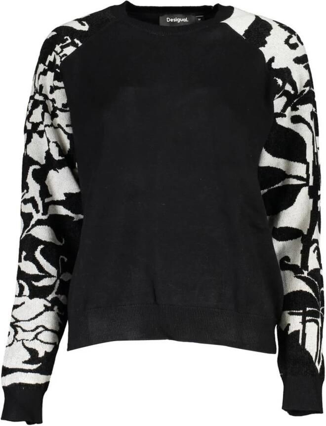 Desigual Chique Pullover met Hoge Hals en Contrastdetails Black Dames - Foto 2