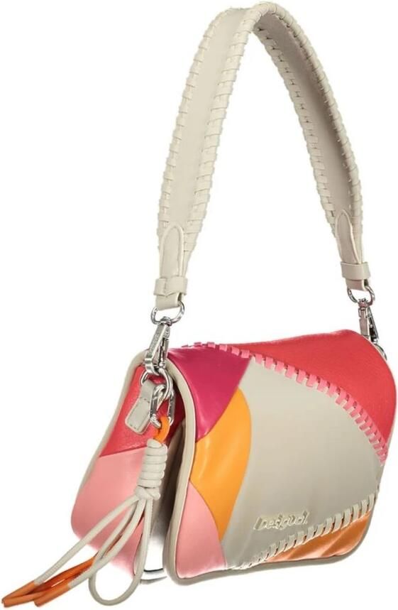 Desigual Witte Schoudertas met Verstelbare Band Multicolor Dames - Foto 2