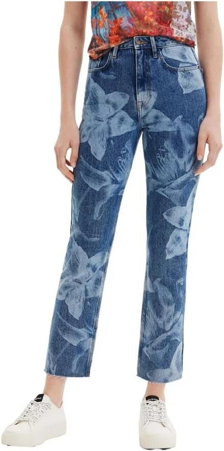 Desigual Slim Fit Katoenen Jeans Dames Collectie Blue Dames - Foto 4