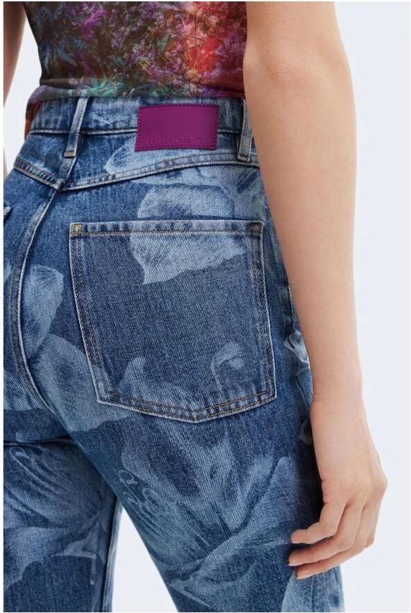 Desigual Slim Fit Katoenen Jeans Dames Collectie Blue Dames - Foto 2