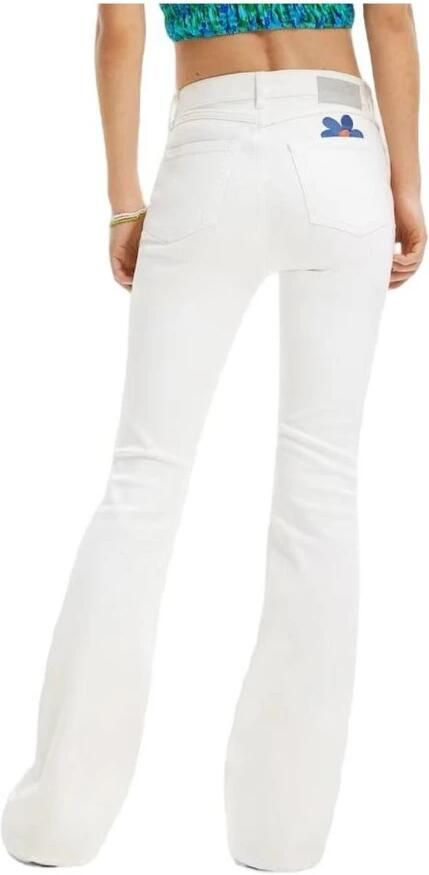 Desigual Slim Fit Katoenmix Jeans White Dames - Foto 3
