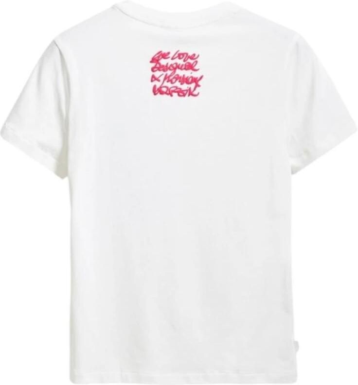 Desigual Stijlvol Bedrukt T-shirt voor Vrouwen White Dames