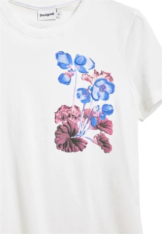Desigual Stijlvol Bedrukt T-shirt voor Vrouwen White Dames - Foto 2