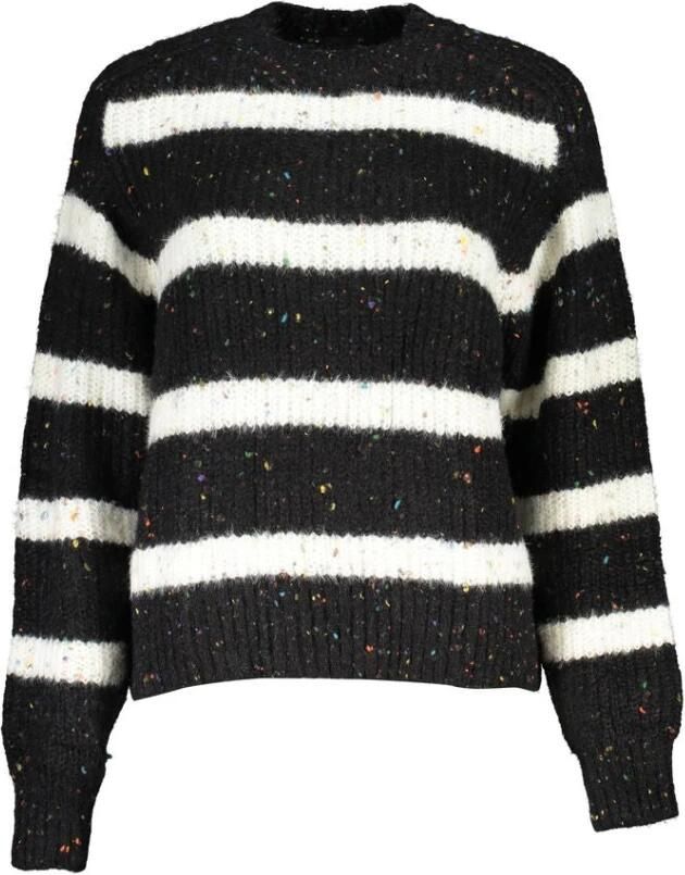 Desigual Zwarte Trui met Lange Mouwen en Hoge Hals Black Dames