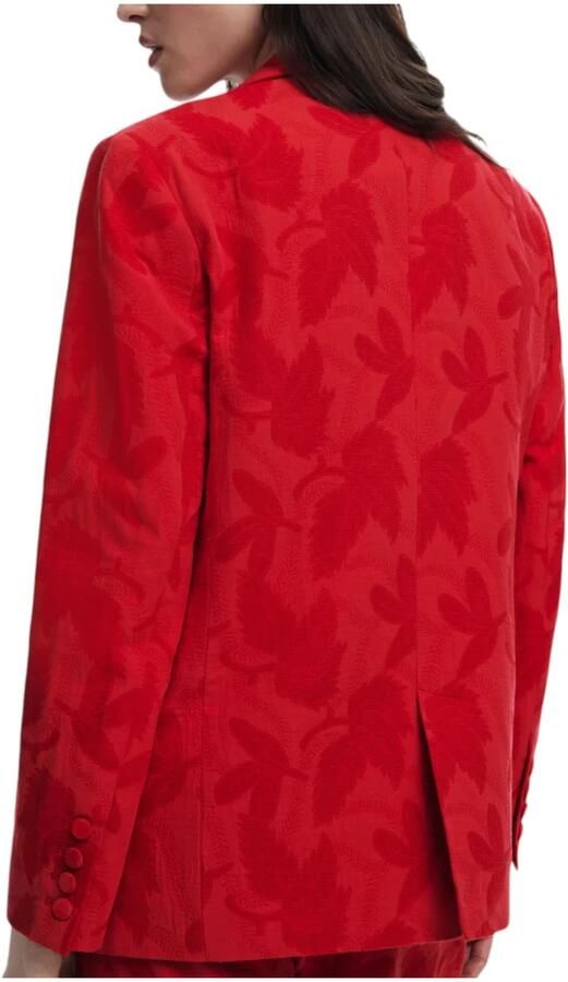 Desigual Rode Geknoopte Blazer Lente Zomer Vrouwen Red Dames - Foto 5