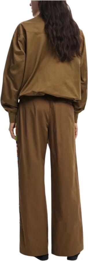 Desigual Print Mandarin Kraag Rits Jas Vrouwen Brown Dames - Foto 7