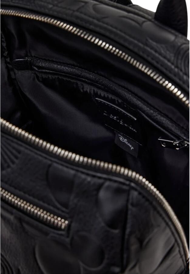 Desigual Zwarte rucksack met ritssluiting voor vrouwen Black Dames