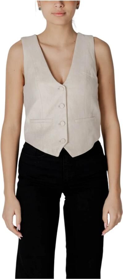 Desigual Stijlvolle Damesvest Katoenmix Beige Dames - Foto 5