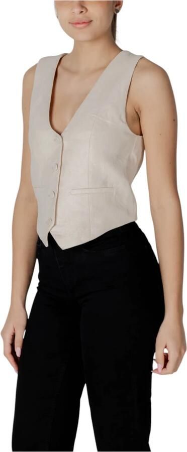 Desigual Stijlvolle Damesvest Katoenmix Beige Dames - Foto 2