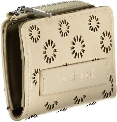 Desigual Bedrukte ritssluiting portemonnee met binnenzakken Beige Dames - Foto 2