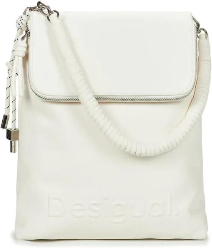Desigual Stijlvolle Praktische Rugzak met Meerdere Compartimenten White Dames