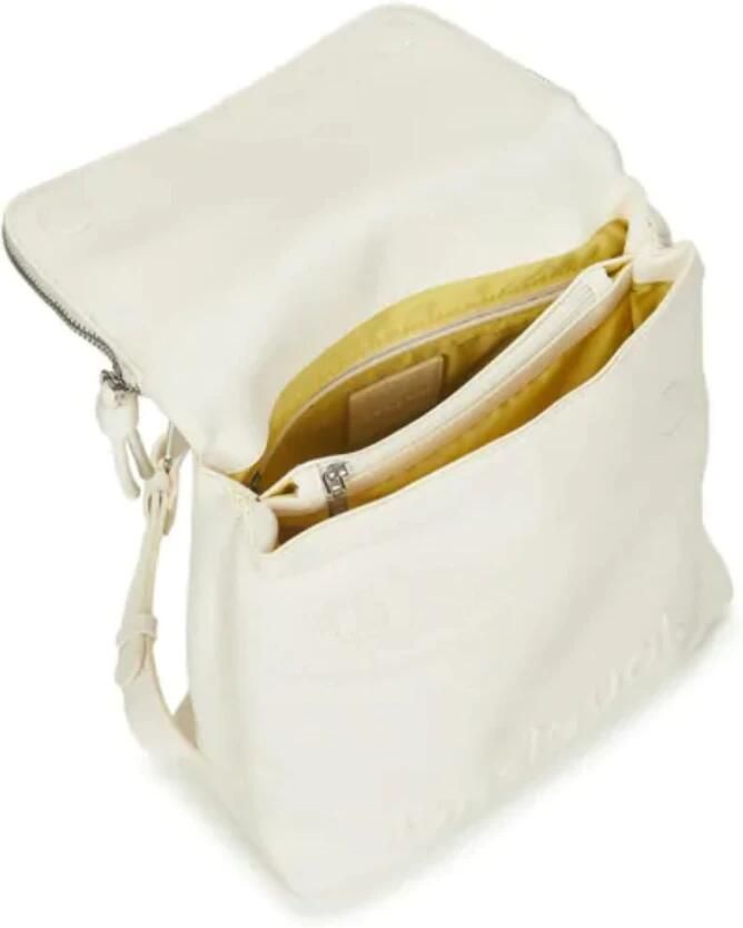 Desigual Stijlvolle Praktische Rugzak met Meerdere Compartimenten White Dames