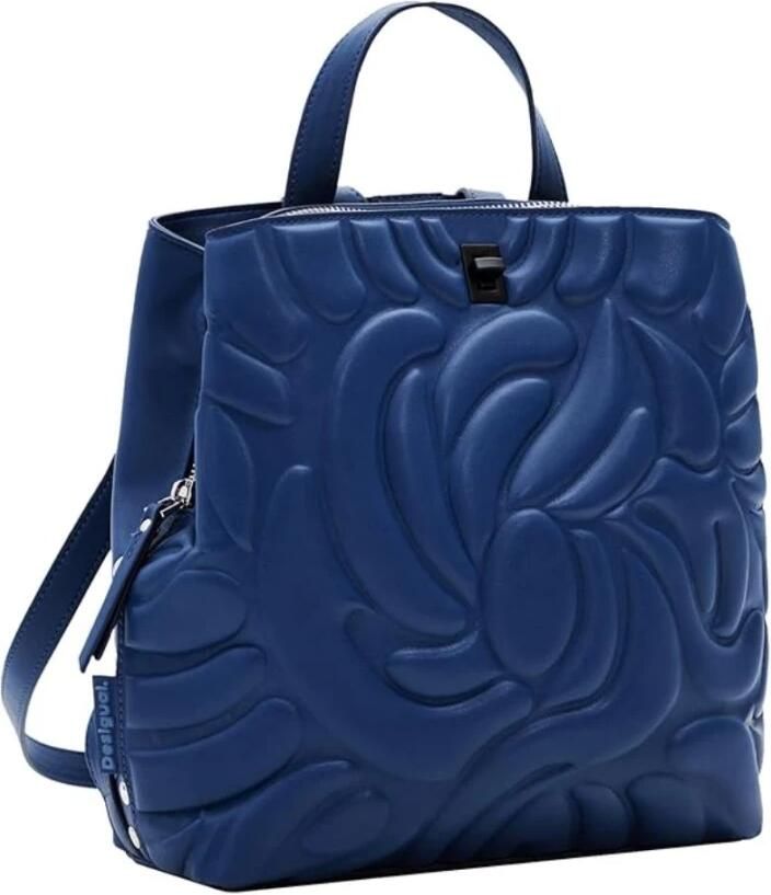 Desigual Blauwe Polyurethaan Rugzak met Strak Ontwerp Blue Dames