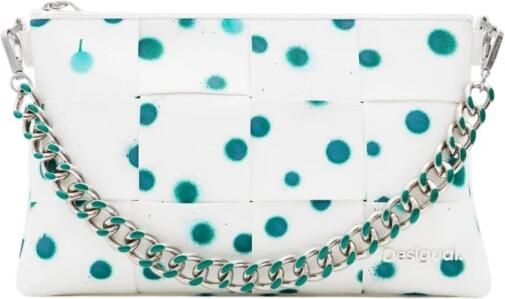 Desigual Polka Dot Handtas met Meerdere Compartimenten White Dames - Foto 8