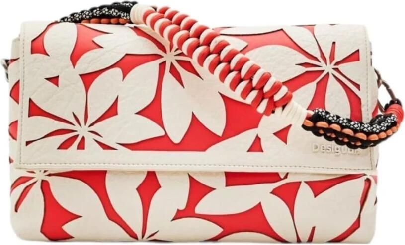 Desigual Witte Schoudertas met Meerdere Compartimenten Multicolor Dames - Foto 4