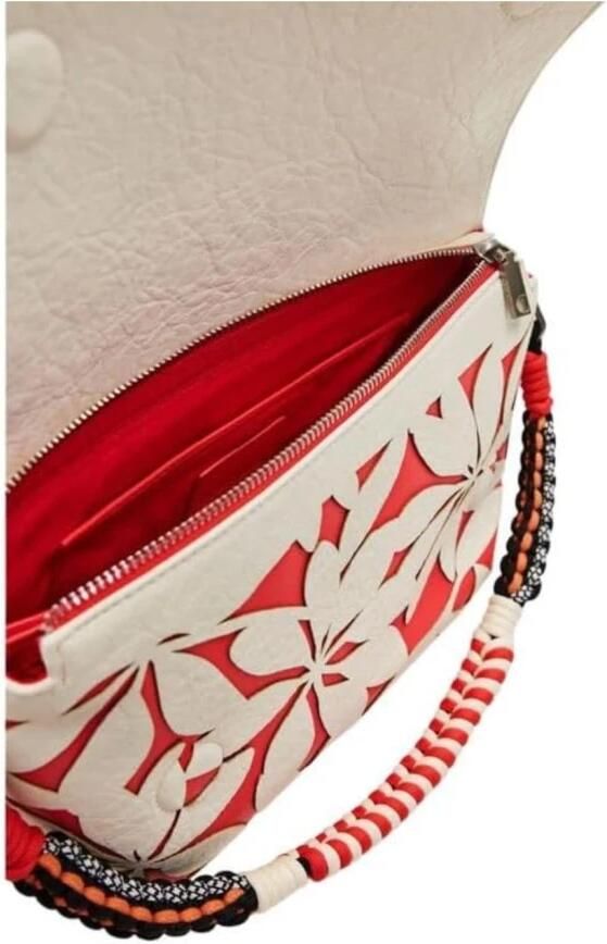 Desigual Witte Schoudertas met Meerdere Compartimenten Multicolor Dames - Foto 2
