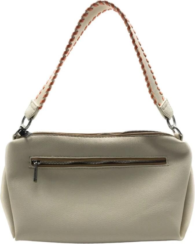 Desigual Witte Polyethyleen Handtas met Meerdere Zakken Beige Dames - Foto 2