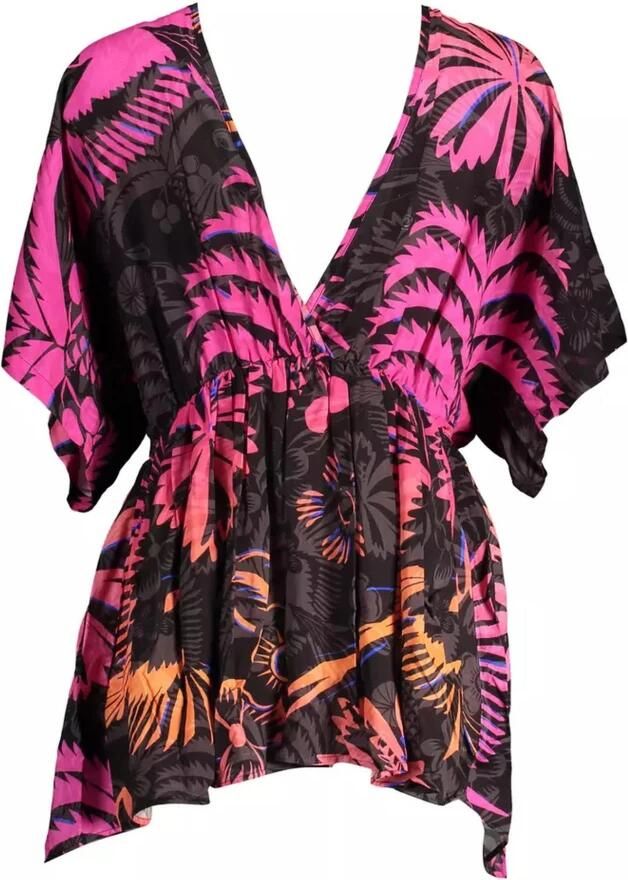 Desigual Zwarte Bedrukte V-Hals Jumpsuit voor Dames Black Dames - Foto 2