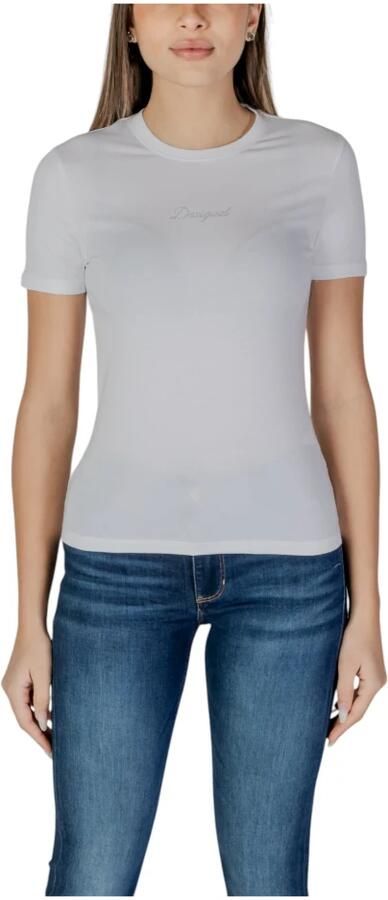 Desigual Overhemd TShirt T-shirt met kristallogo met korte mouwen