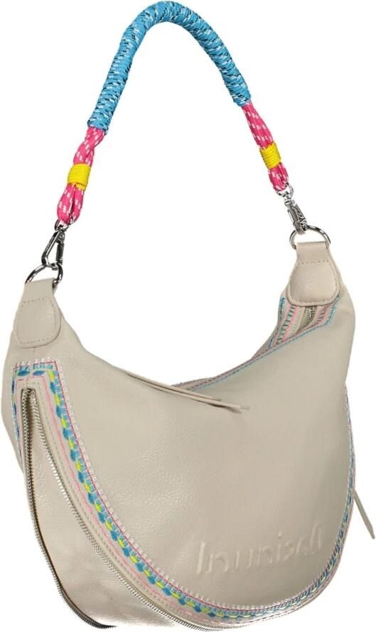 Desigual Witte Polyurethaan Handtas met Afneembare Schouderriem Wit Dames - Foto 3