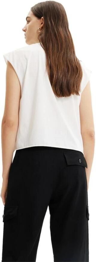 Desigual Katoenen Dames T-Shirt Lente Zomer Collectie White Dames - Foto 4
