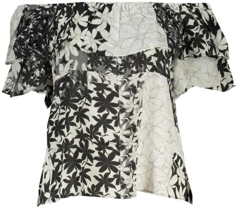 Desigual Witte Katoenen T-Shirt met Korte Mouwen Multicolor Dames