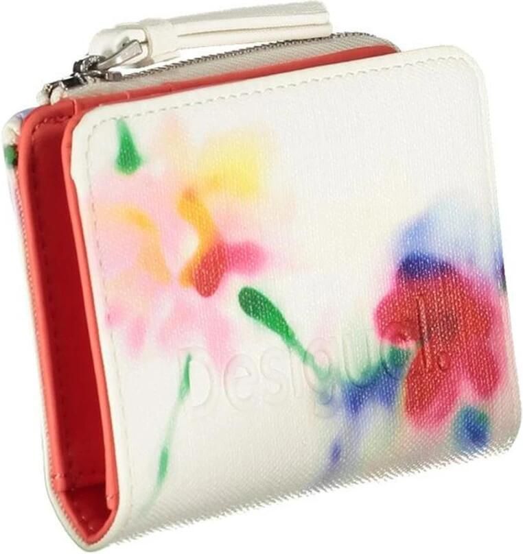 Desigual Stijlvolle Bloemenportemonnee met Ritssluiting Multicolor Dames