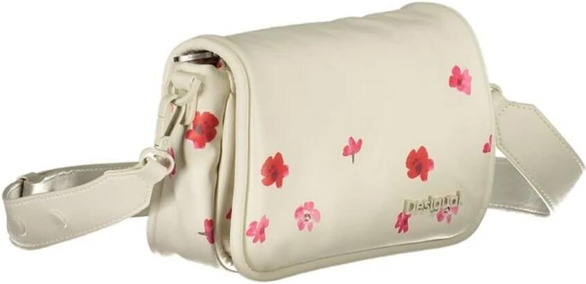 Desigual Witte Polyethyleen Schoudertas met Kettinghandvat White Dames