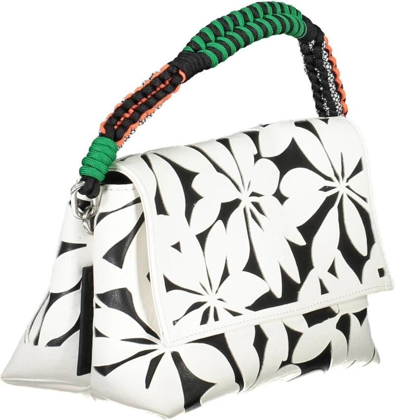 Desigual Witte Schoudertas met Afneembaar Handvat en Verstelbare Band White Dames