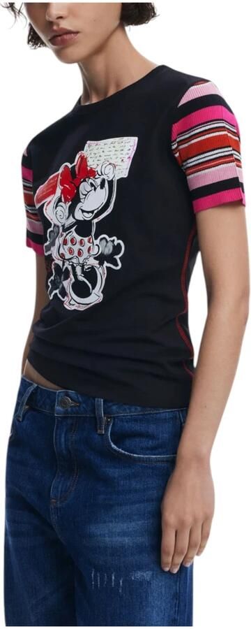 Desigual Overhemd Mickey Mouse TShirt Gestreepte Mouwen - Foto 3