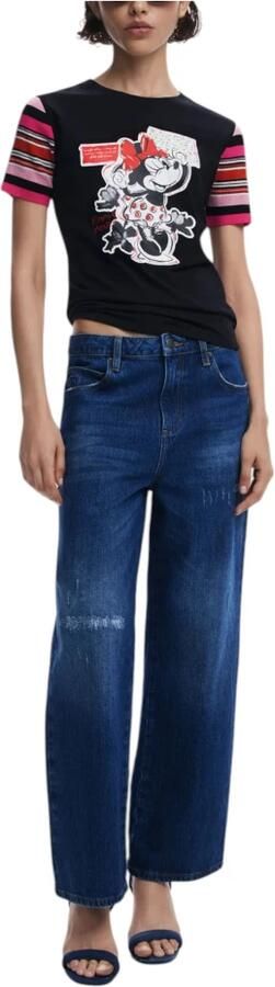 Desigual Overhemd Mickey Mouse TShirt Gestreepte Mouwen