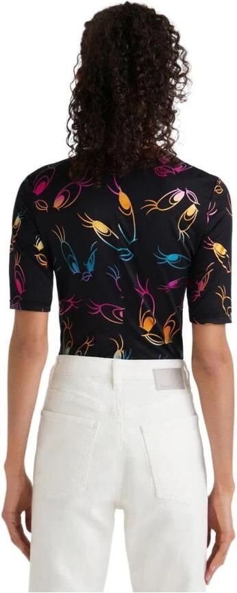 Desigual Gedrukte Tanktop met Lage V-hals Black Dames - Foto 4