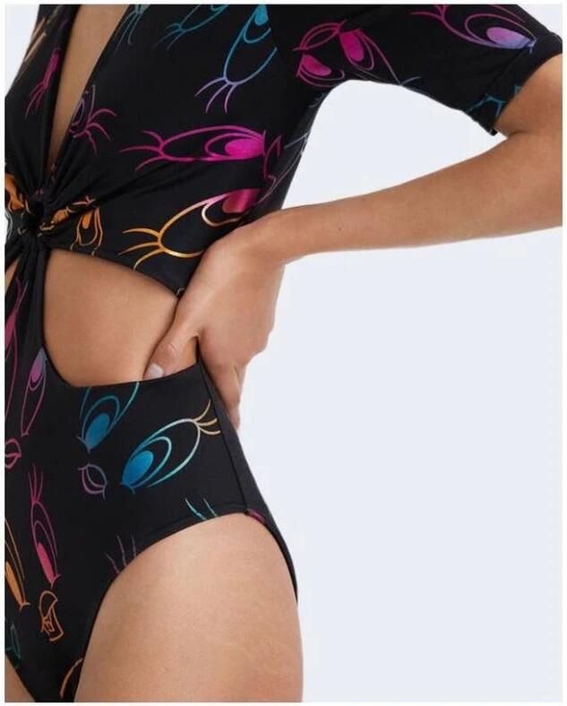 Desigual Gedrukte Tanktop met Lage V-hals Black Dames - Foto 3