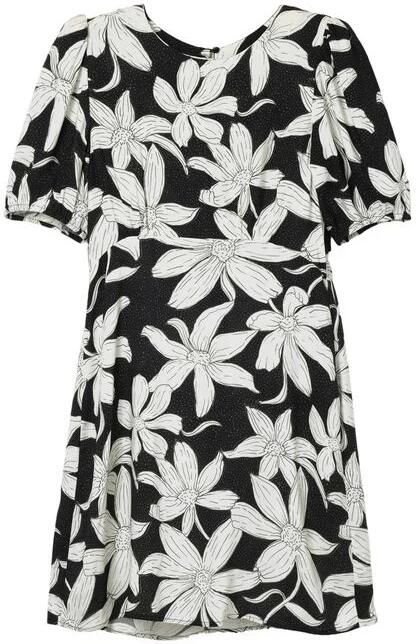 Desigual Zwart Viscose Jurk met Korte Mouwen Black Dames - Foto 5