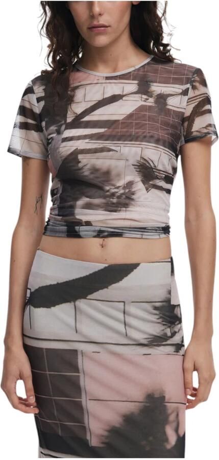 Desigual Zwarte Bedrukte T-shirt voor Vrouwen Black Dames - Foto 3