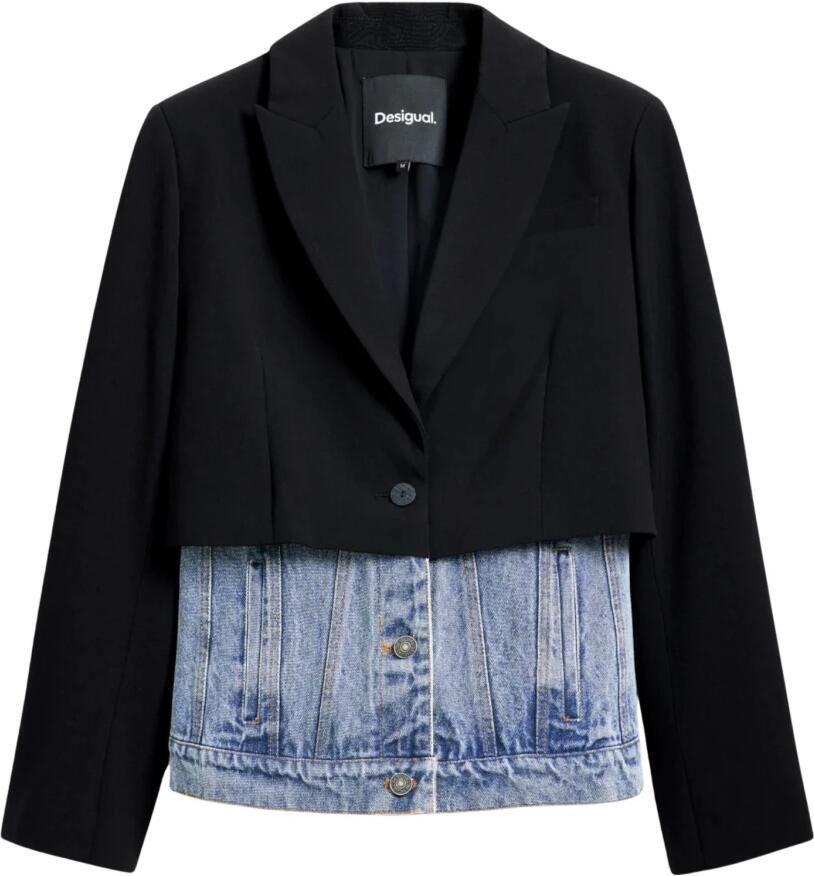 Desigual Zwarte Button-Up Jas Lente Zomer Vrouwen Black Dames - Foto 5