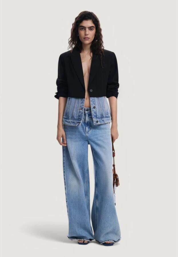 Desigual Zwarte Button-Up Jas Lente Zomer Vrouwen Black Dames - Foto 4