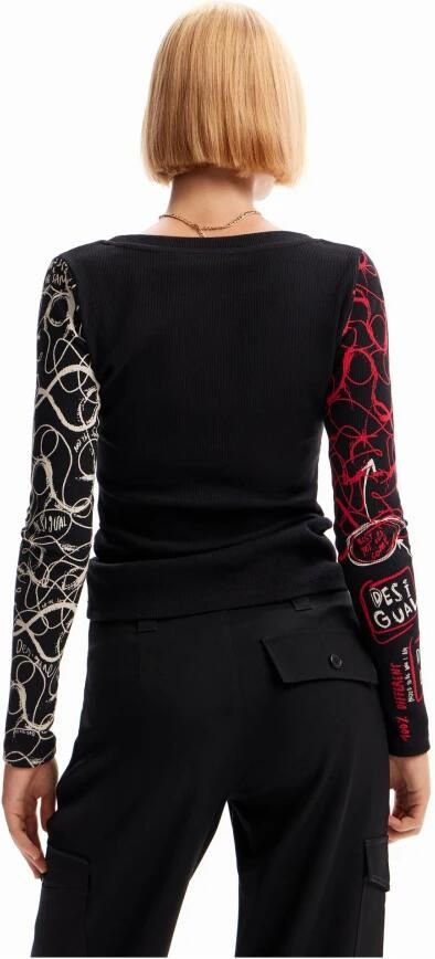 Desigual T-shirt Korte Mouw T-shirt manches longues femme Martina - Foto 5