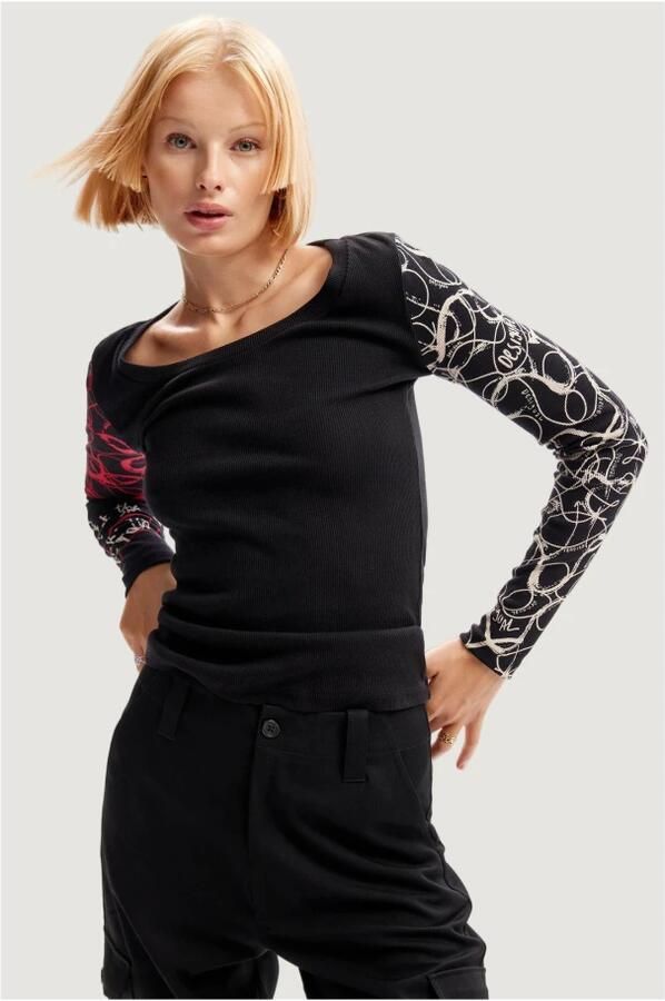 Desigual T-shirt Korte Mouw T-shirt manches longues femme Martina - Foto 4