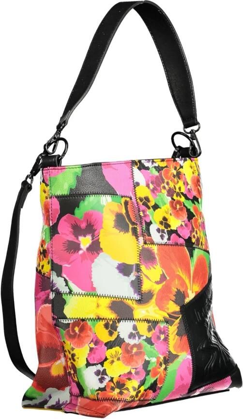 Desigual Zwarte dames schoudertas met afneembaar handvat en verstelbare band Multicolor Dames - Foto 3