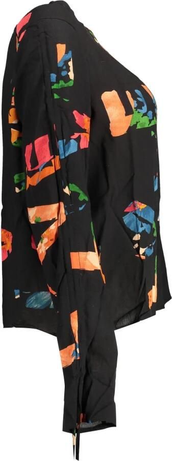 Desigual Elegant Zwart Shirt met Gerimpelde Mouwen Multicolor Dames - Foto 4
